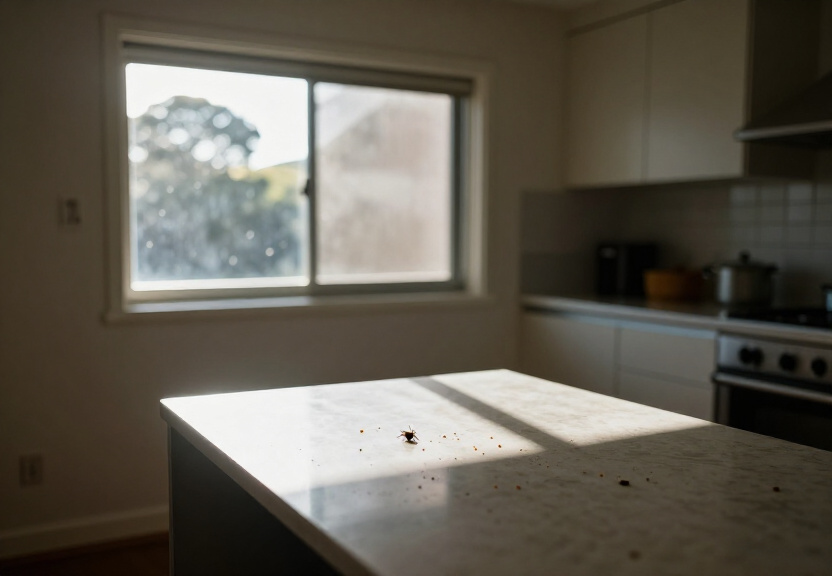 Rodent droppings in a Marrickville roof space before treatment